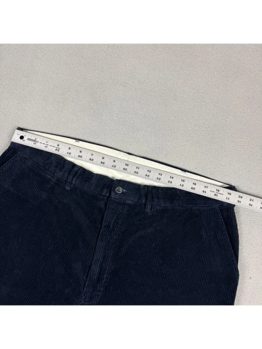 Polo Ralph Lauren Corduroy Pants 40x30 Mens Navy Blue Straight Leg Trousers VTG
